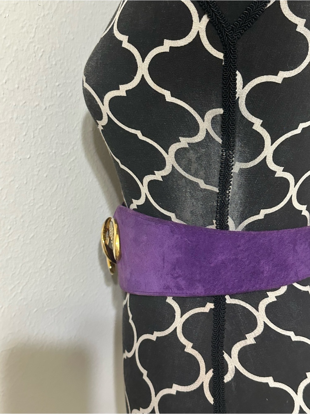 Vintage 1980s Suede Corset Belt Women Purple Size Medium - Picture 4 of 10